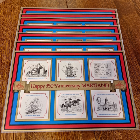 Bohemian Heileman Brewing Co. Maryland 350th Anniversary Commemorative Placemats